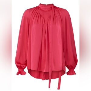Adam lippes size 8 pink bow blouse